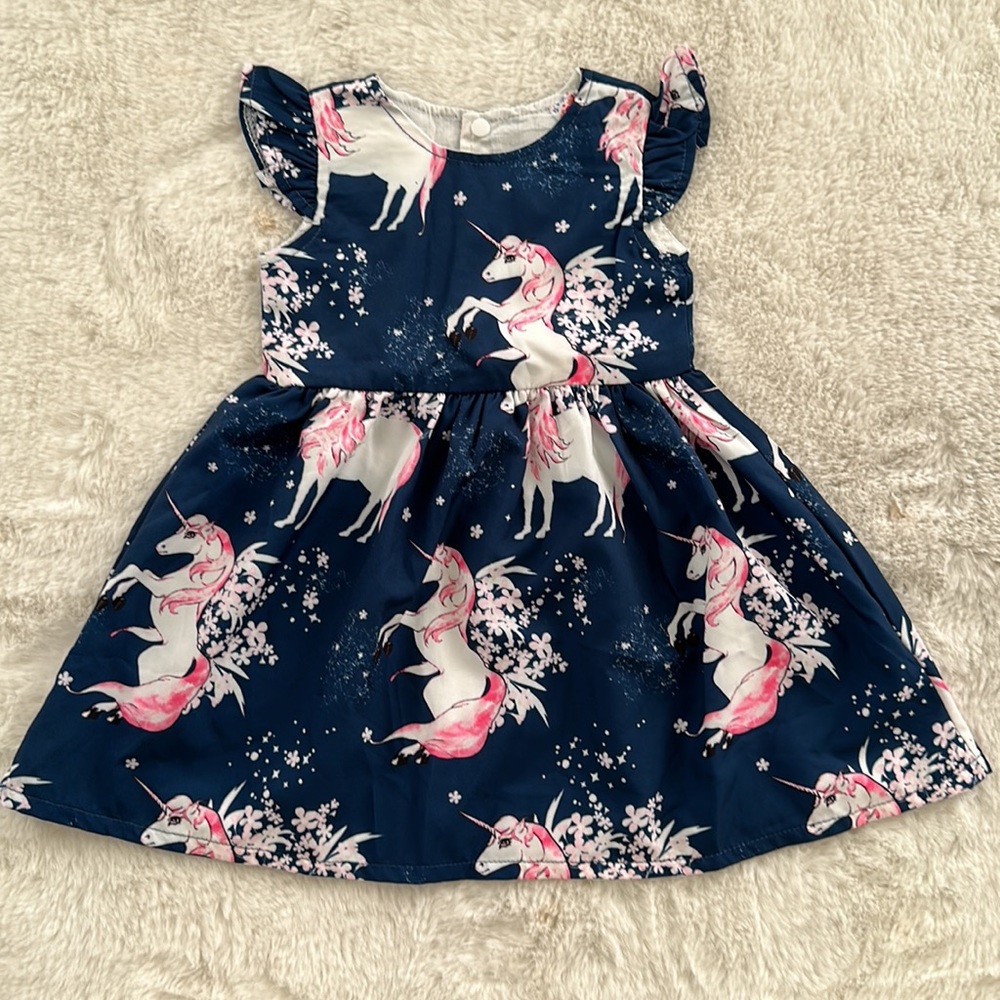 Beand New Girl Dress 12M Unicorn